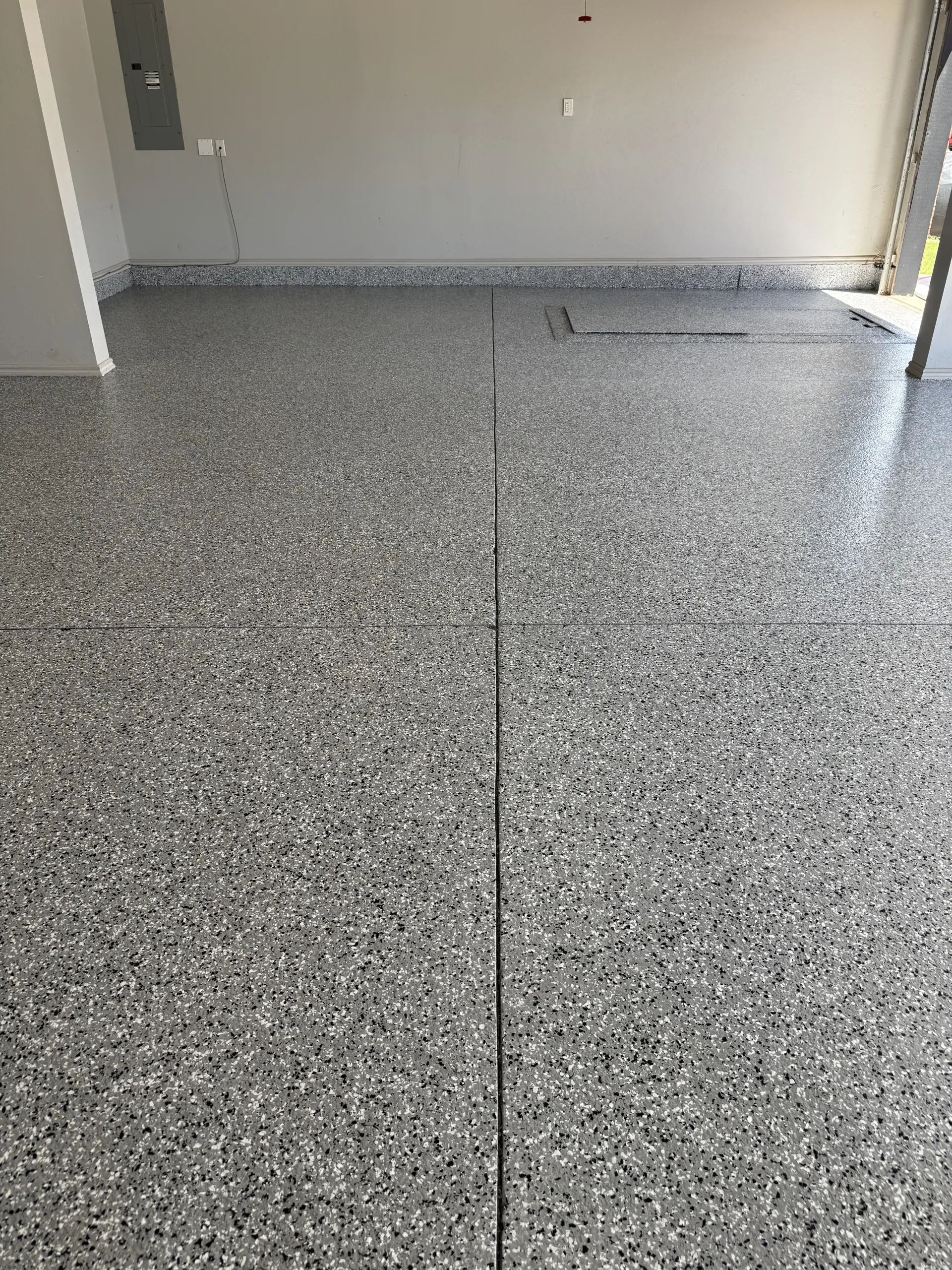 Grey polished indoor floor
